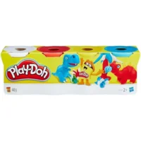 Klei - In potjes - Rood, geel, blauw, wit
