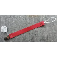 Speenkoord handgemaakt - 100% Leder Rood