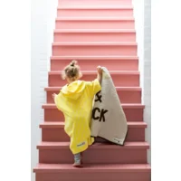 Bongusta Poncho Kids Kinderbadjas Neon Geel 5-7 Jaar