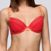 Sarda Lovelace push-up bh in rood