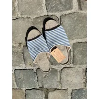 Original Juuti Pantolette Rood/Wit (hoge wreef) blauw wit gestreept 39