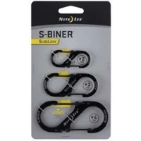 Nite Ize S-Biner SlideLock Zwart Karabijnhaak 3 Stuks LSBC-01-R6