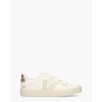 Veja Recife Logo Chromefree Leather Wit/Goud Damessneakers