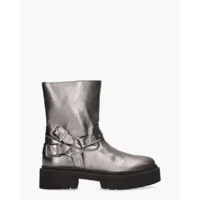 Steve Madden Garoche Zilver Dames Enkellaarsjes