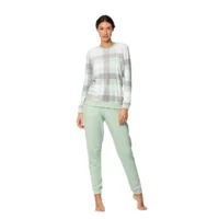 Egatex Dames Pyjama / Homewear: Velours, groen ( EGA.449 )