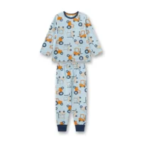 Sanetta Pyjama jongens: Tractor, licht blauw, 100% katoen ( SAN.159 )