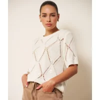 Esqualo Pull: Ecru, Korte mouw ( ESQ.314 )