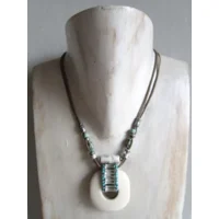 Fantasiejuweel ketting Turquoise/zilver