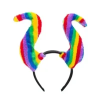 Diadeem met regenboogkleurige horens - Diadeem met duivelshoorns
