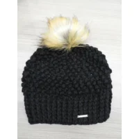 Rino & Pelle Muts: Zwart met afneembare pompon ( RINO.8 )