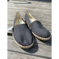 Canvas espadrilles jeans zwart
