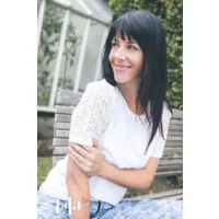 She Goes LaLa T-Shirt: White, Ajour mouw ( SHE.23 )