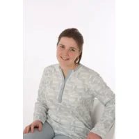 Perlina Pyjama dames, gemoltoneerd, Blauw ( LINA.6 )