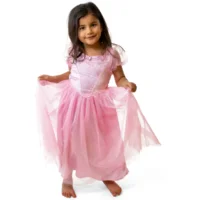Kostuum - Jurk - Prinses - Luxe - Roze - mt.116/128