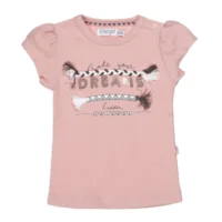 Dirkje Meisjes Shortsleeve Tshirt Dreams Old Pink