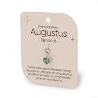 Gouden Charm - Geboortesteen - Augustus