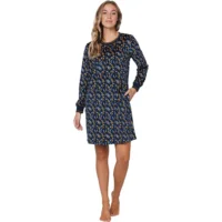 Pastunette Dames nachthemd: Blauw, Fleece ( PAS.128 )