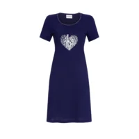 Ringella – Heart Print – Nachtkleed – 2211010 – Night Blue