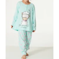 Happy People Meisjes Pyjama: 100% Katoen, Groen ( HAP.75 )