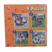 Jumbo Puzzel dieren 4 in 1