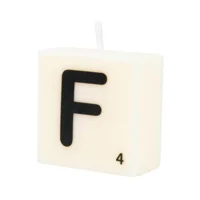 Cijfer- / letterkaarsje - Scrabble - F