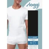 Sloggi Men Go Shirt O neck: Wit ( slim fit ) ( Slog.235 ) S