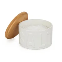 Balvi Zoutvat Zoutpot Salt XL Wit Bamboo Keramiek
