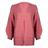 Esqualo Cardigan: Grof gebreid, Melange Roze ( ESQ.194 )