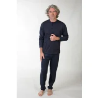 Perlina Pyjama Heren: Ralph, Blauw, Interlock Brushed ( LINA.165 )