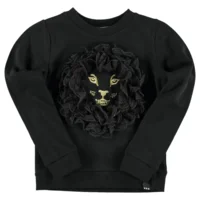 girls sweater Milla Leeuw Goud met kant