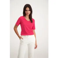 Signe nature T-shirt: Fushia, Korte mouw ( Signe.1223 )