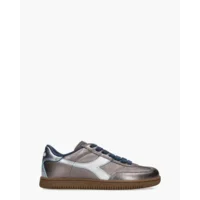 Diadora Sport Trainer Metalized Antraciet/Blauwe Damessneakers