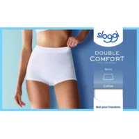 Sloggi Dames Double comfort Short: Wit / Zwart ( Slog.62 / Slog.132 )