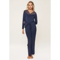 Lingadore Heather pyjama in blauw