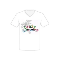 T-shirt - Crazy summer - Wit - M