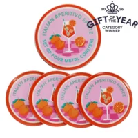Glasonderzetters Aperitivo Spritz x4 Rex London