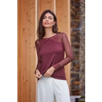 Janira Dames onderhemd: CTA ML 1124 Greta, Prune ( JAN.18 )