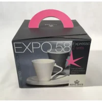 Royal Boch Expo 58 mokkatas en o/tas 2 stuks