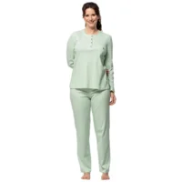 Egatex dames Pyjama: Groen, Lange mouwen ( EGA.508