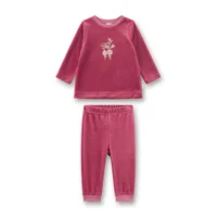 Sanetta Pyjama Meisjes: Bordeaux, velours, Rode bietjes ( SAN.168 )
