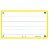 Flashcard Oxford 2.0 75x125mm 80vel 250gr lijn geel