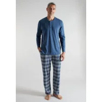 Ceceba Heren Pyjama: Blauw, karree broek ( cec.75 )