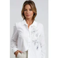 Signe Nature Bloes: Wit, broderie ( Signe.1367 )