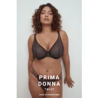 Prima Donna Twist Tulip BH: Glass Beach, Zwart, Plunghe Bra Half padded, Europese Maten ( PDO.153 )