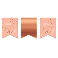 Vlaggenlijn - 50 jaar - Luxe - Roze, roségoud - 6m