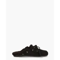 Posa Boat Loafer Mule Fur Donkerbruin Damesslippers