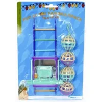 HAPPY PET BIRD TOY MP BAL / LADDER / PERCH 22X10X4 CM