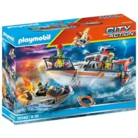 PLAYMOBIL City Action - Redding op zee: brandbestrijdingsmissie met reddingskruiser - 70140