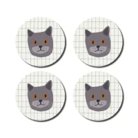 Onderzetters Kat Poes x4 De Lange Tafel