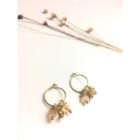 Vergulde oorringetjes met Swarovski bedeltjes